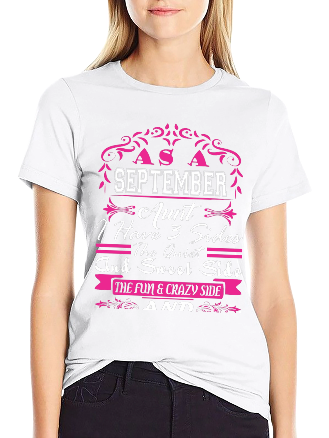 September Aunt 3 Sides T-Shirt