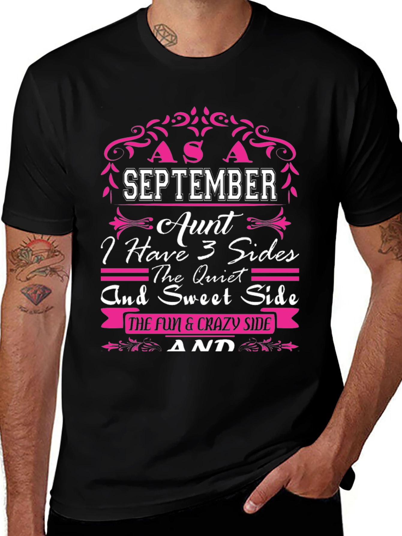 September Aunt 3 Sides T-Shirt