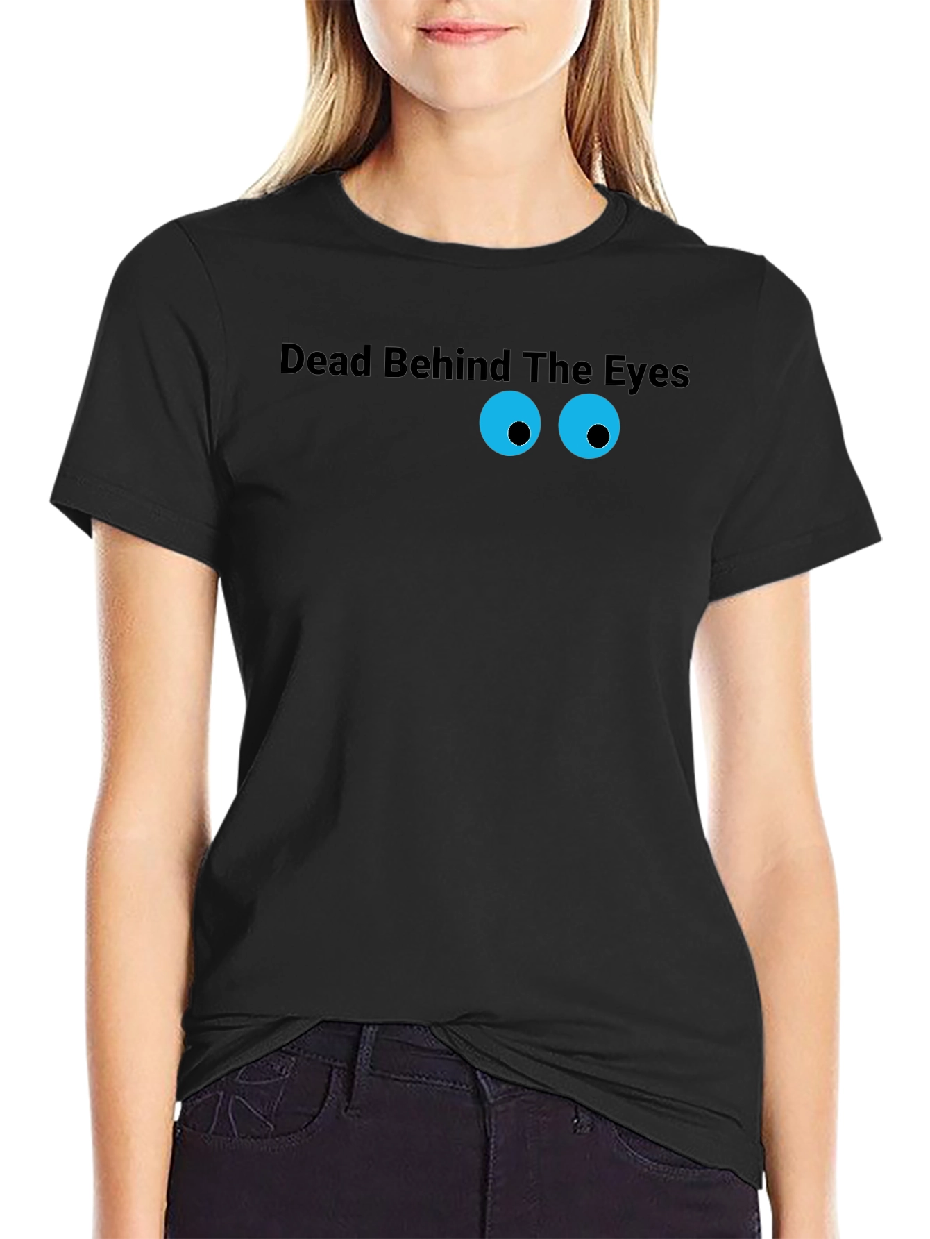 Dead Behind The Eyes Graphic Tee - Black Cotton T-Shirt