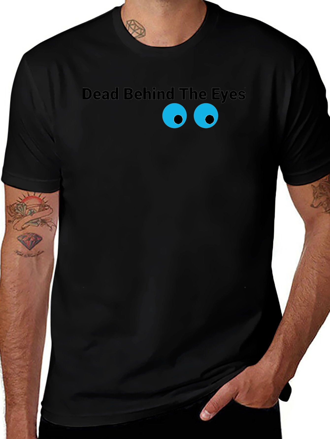 Dead Behind The Eyes Graphic Tee - Black Cotton T-Shirt