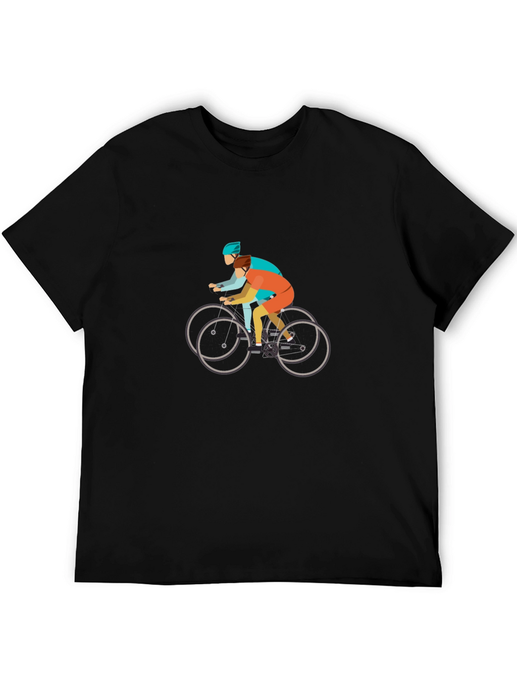 Cycling Tandem Black T-Shirt