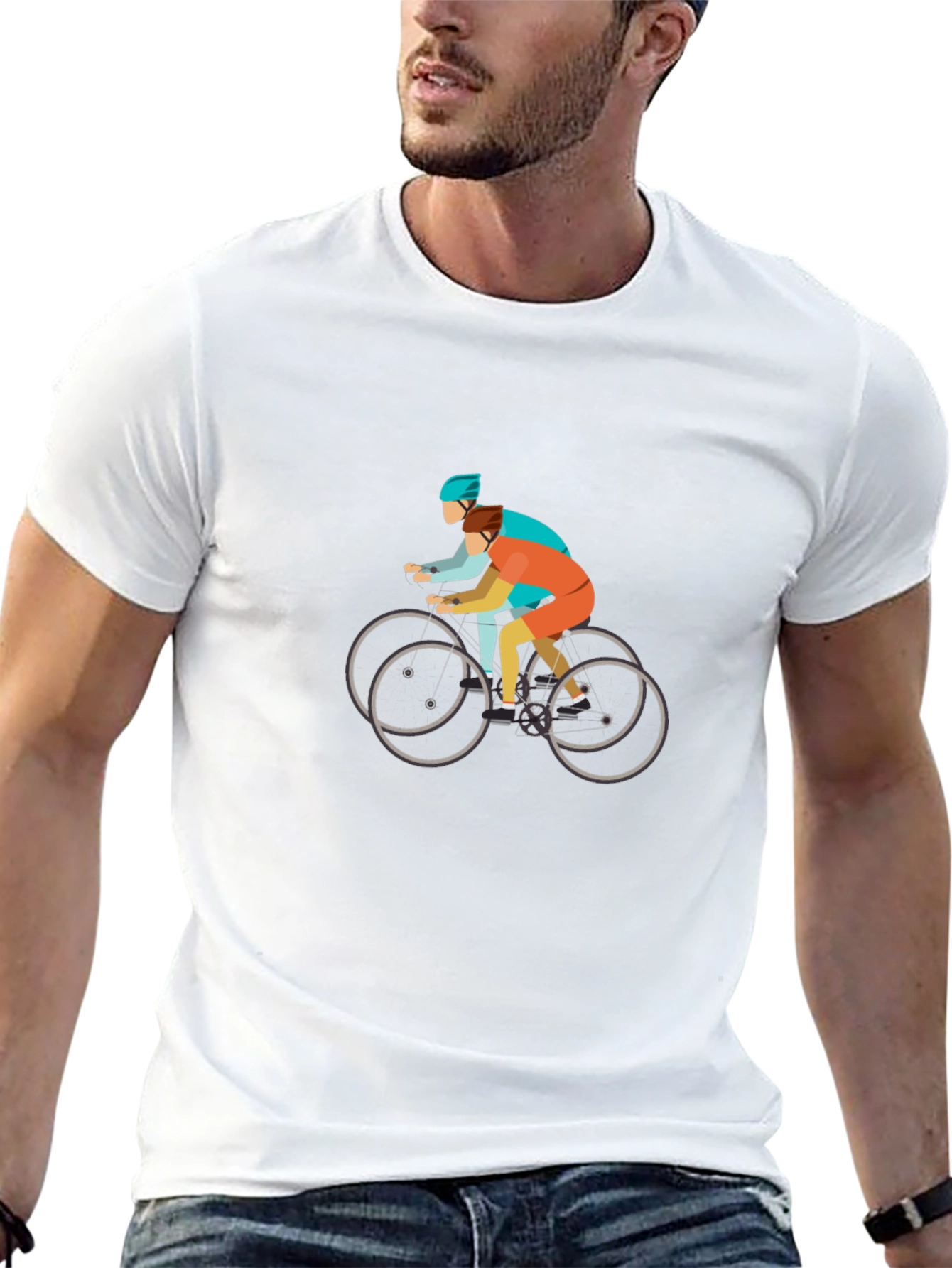 Cycling Tandem Black T-Shirt