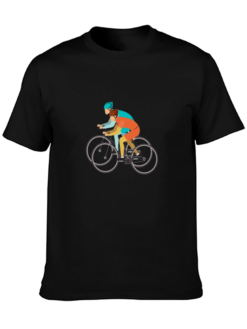 Cycling Tandem Black T-Shirt