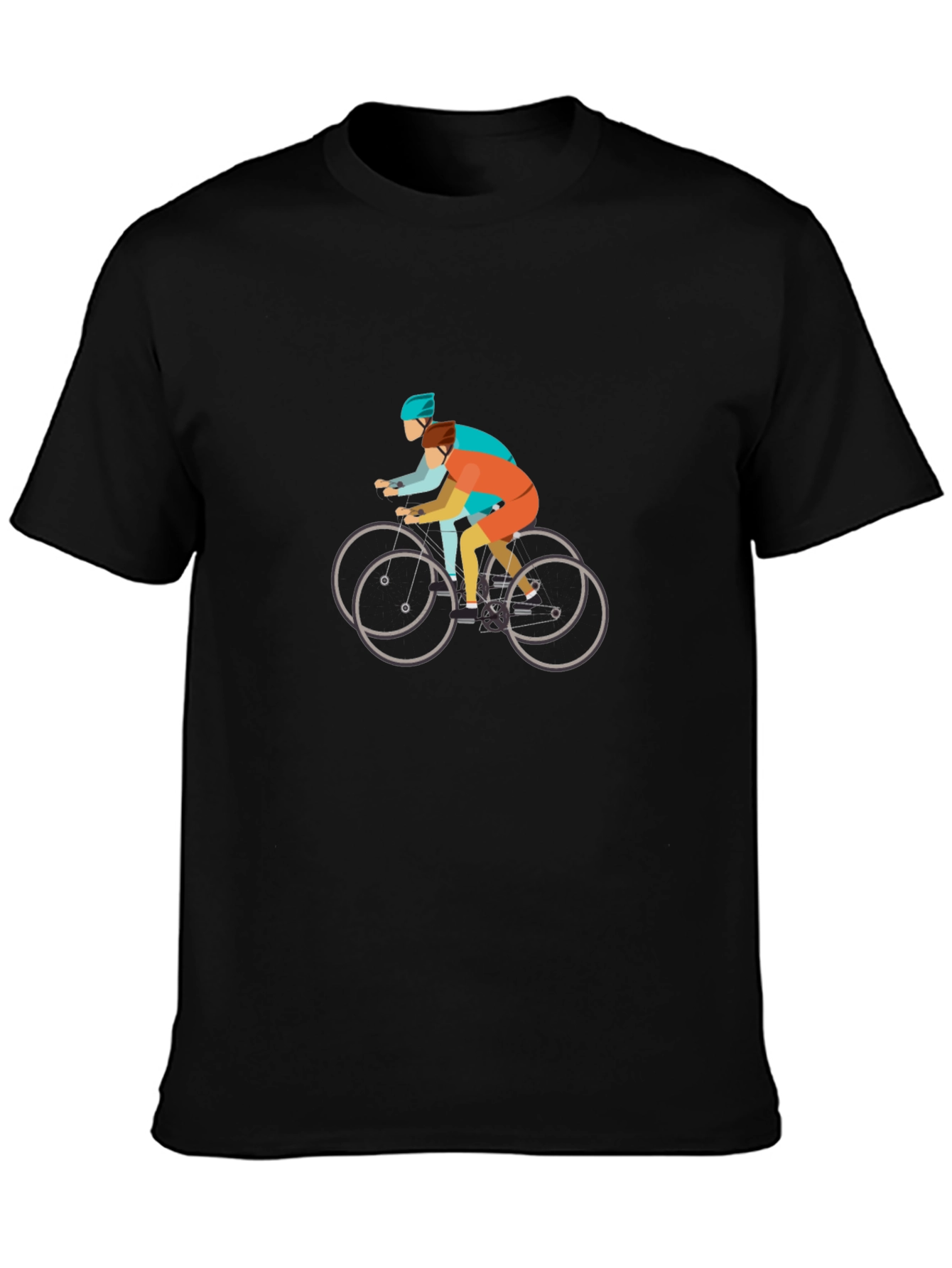Cycling Tandem Black T-Shirt