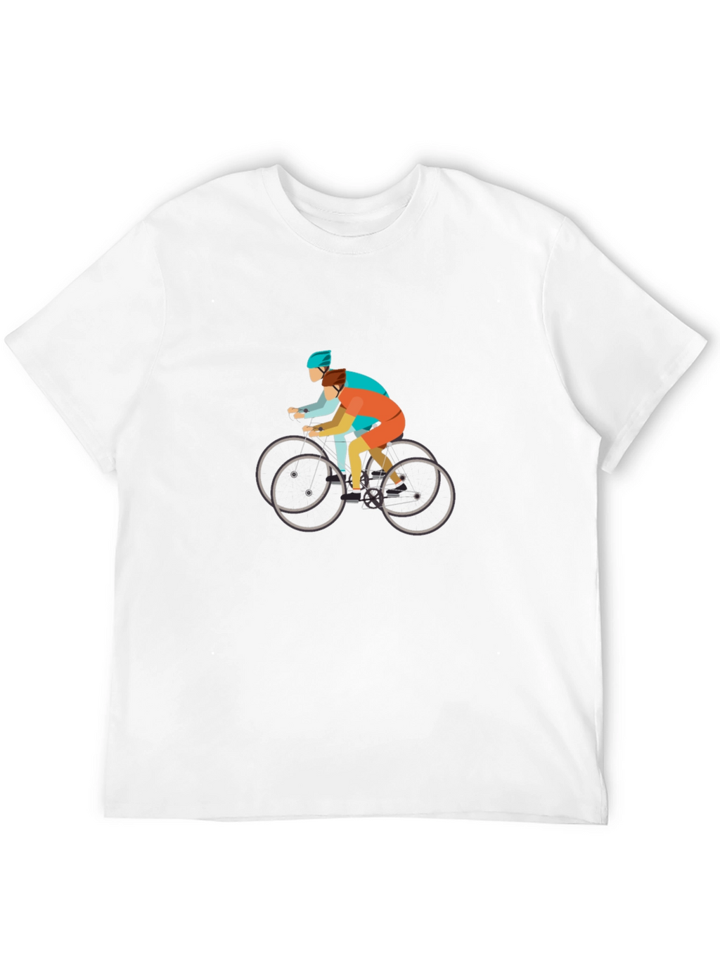 Cycling Tandem Black T-Shirt