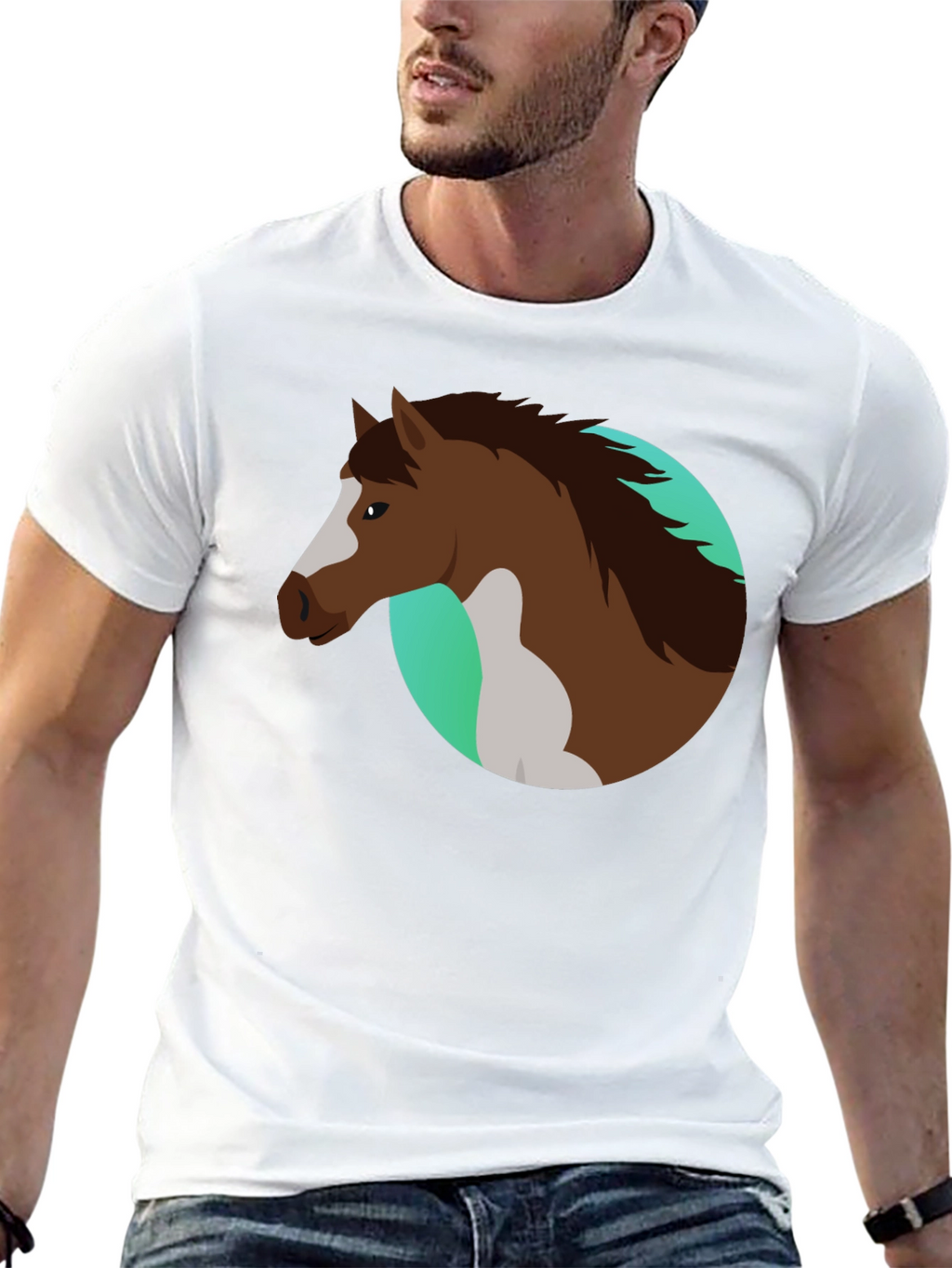 Horse Graphic Black T-Shirt - Equestrian Style