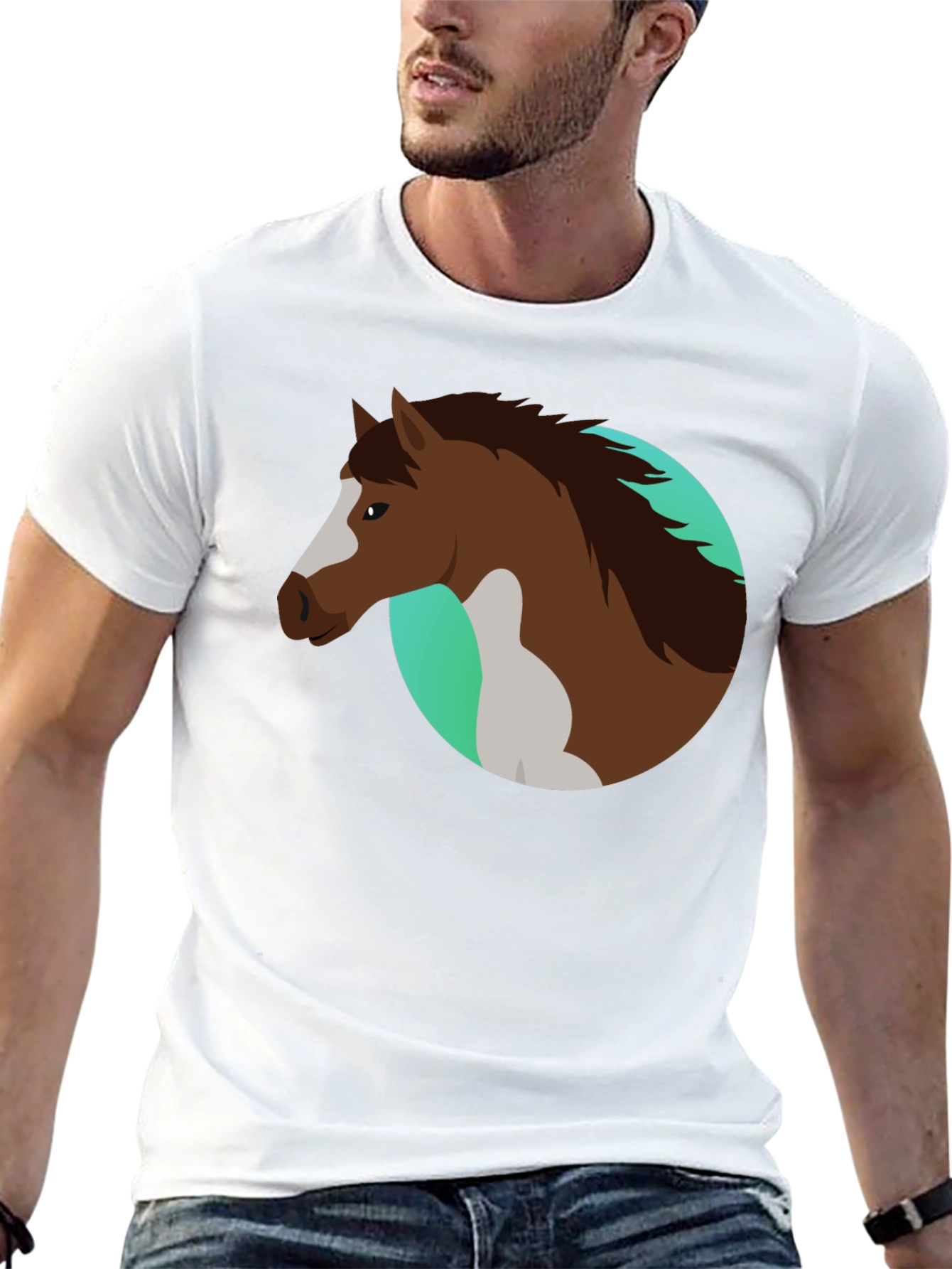 Horse Graphic Black T-Shirt - Equestrian Style