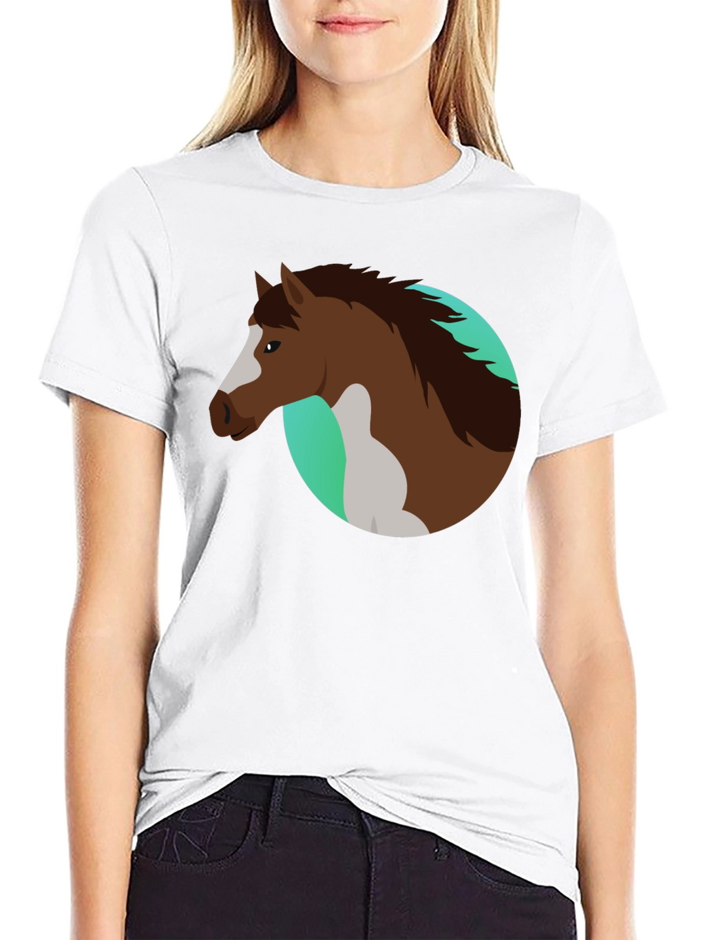 Horse Graphic Black T-Shirt - Equestrian Style