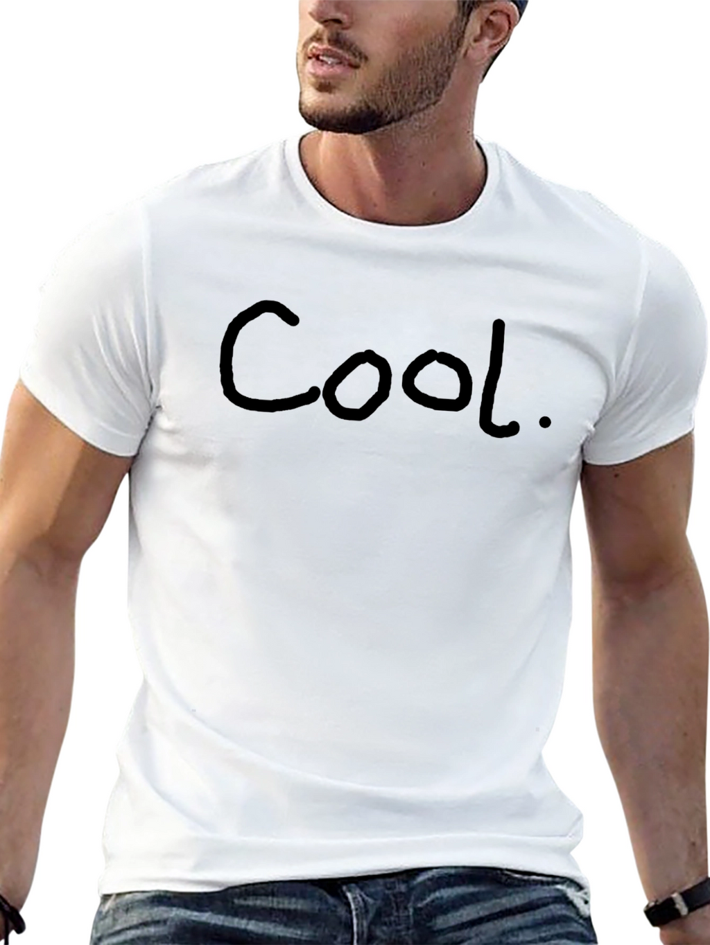 Cool Black Crew Neck Short Sleeve T-Shirt