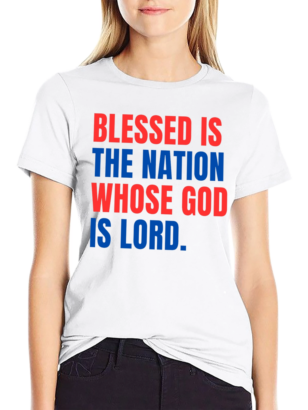 Blessed Nation Graphic Tee - Patriotic Christian Apparel