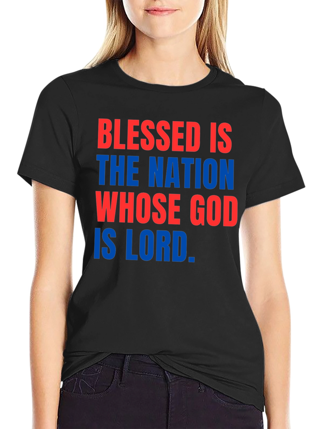 Blessed Nation Graphic Tee - Patriotic Christian Apparel