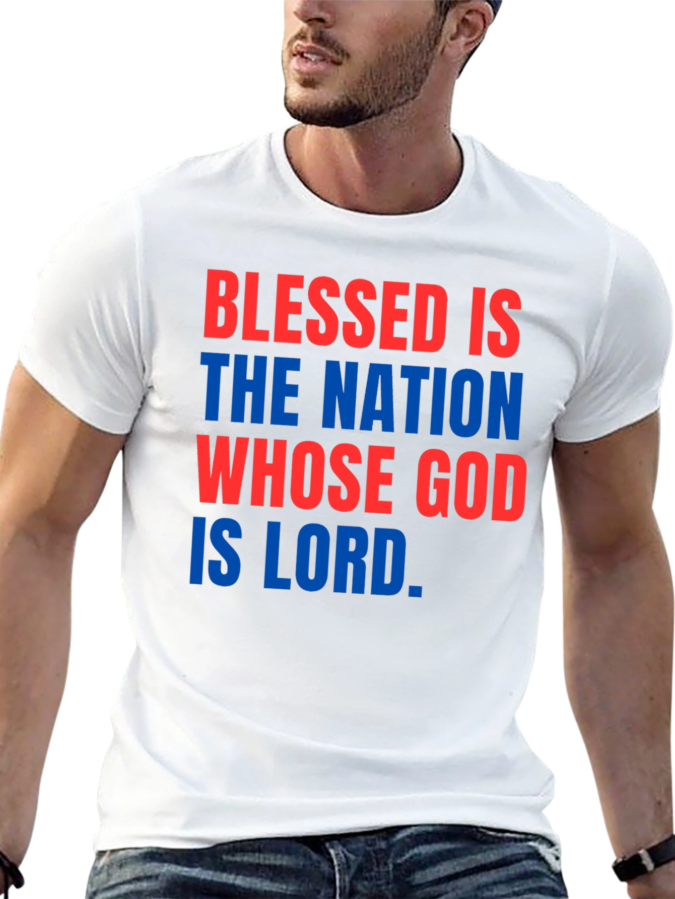Blessed Nation Graphic Tee - Patriotic Christian Apparel