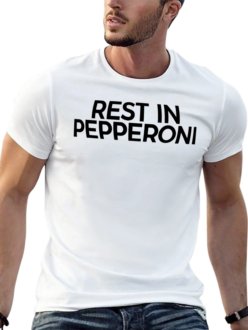 Rest In Pepperoni T-Shirt - Funny Graphic Tee