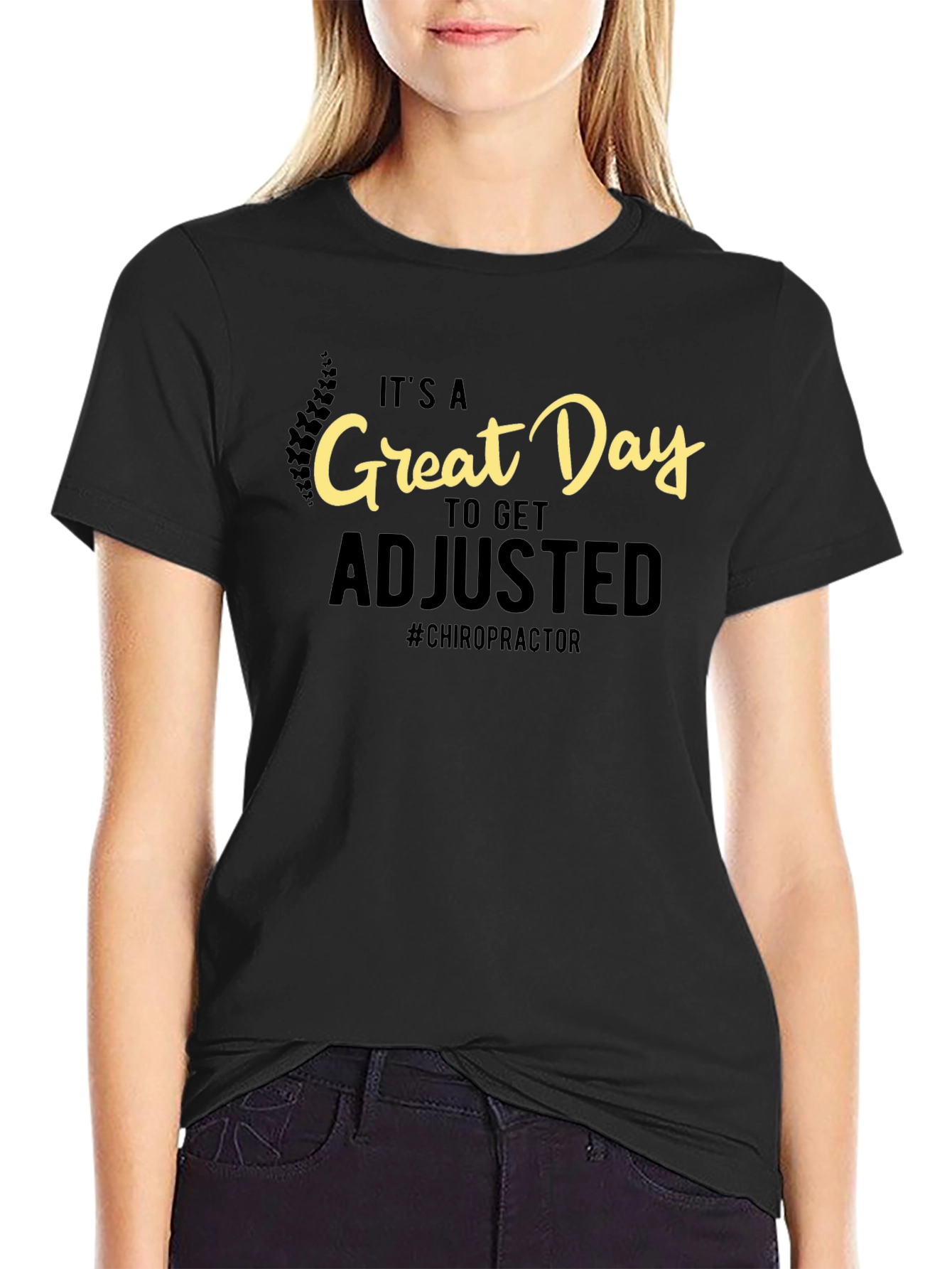 Chiropractor Adjustment Black T-Shirt