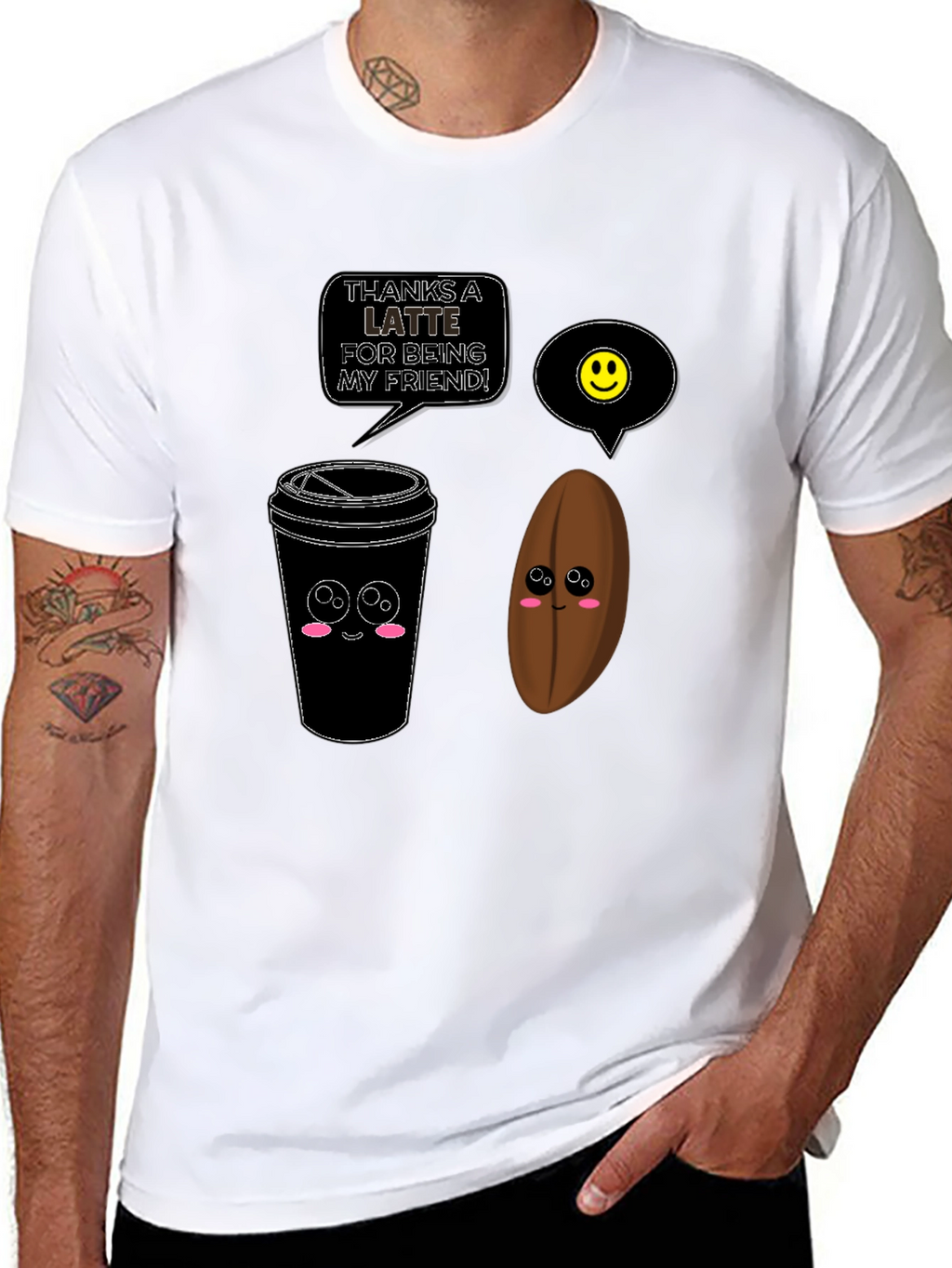 Thanks A Latte Funny Coffee T-Shirt