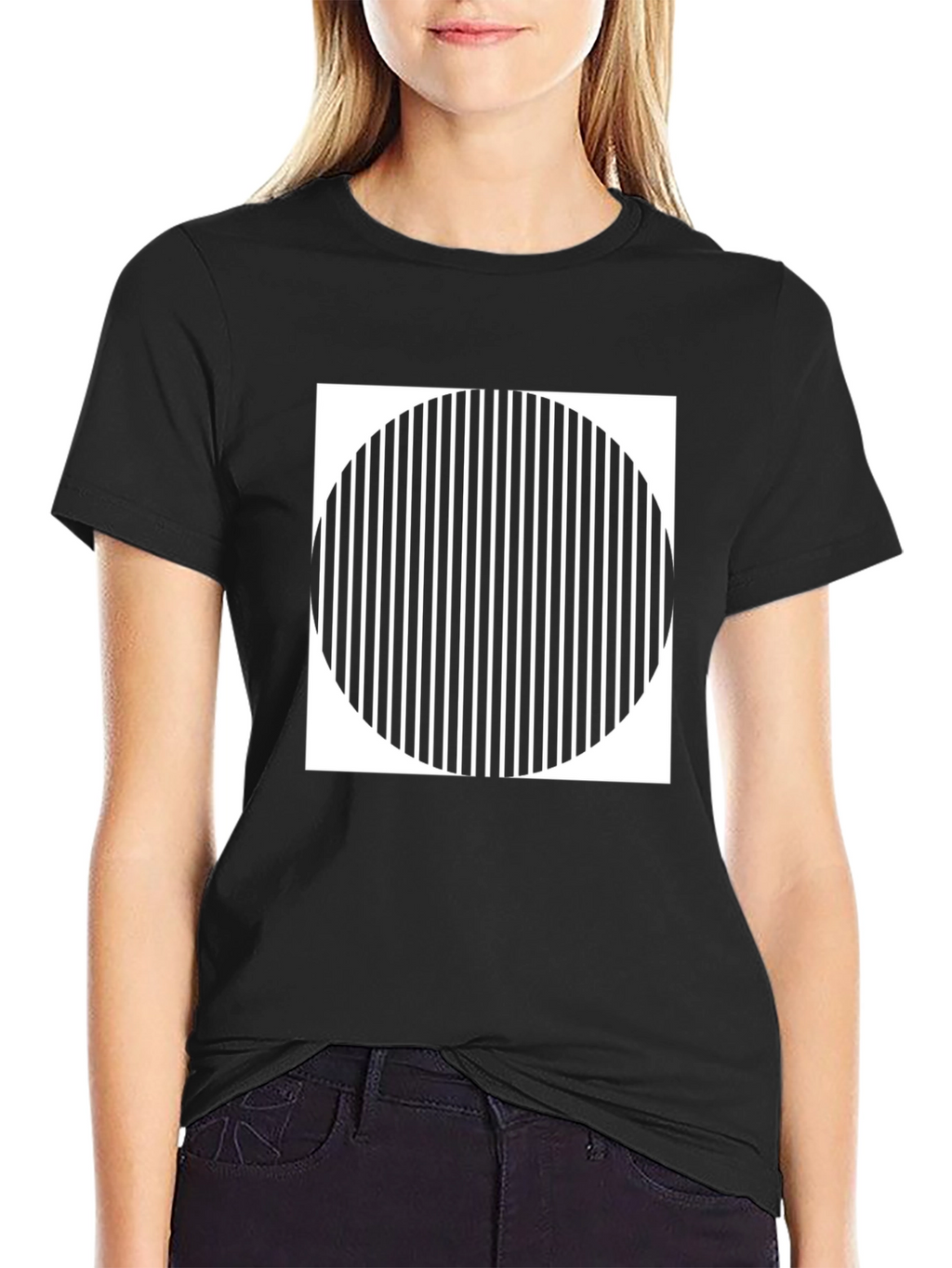 Optical Illusion Graphic Tee - Modern Design