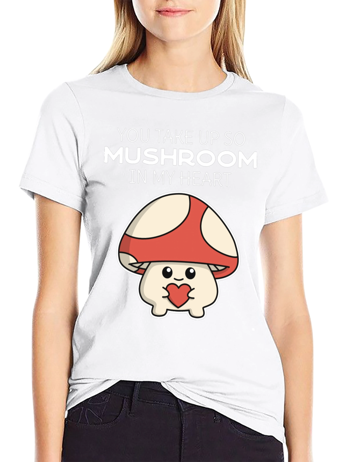 Mushroom Heart T-Shirt - You Take Up So Mushroom