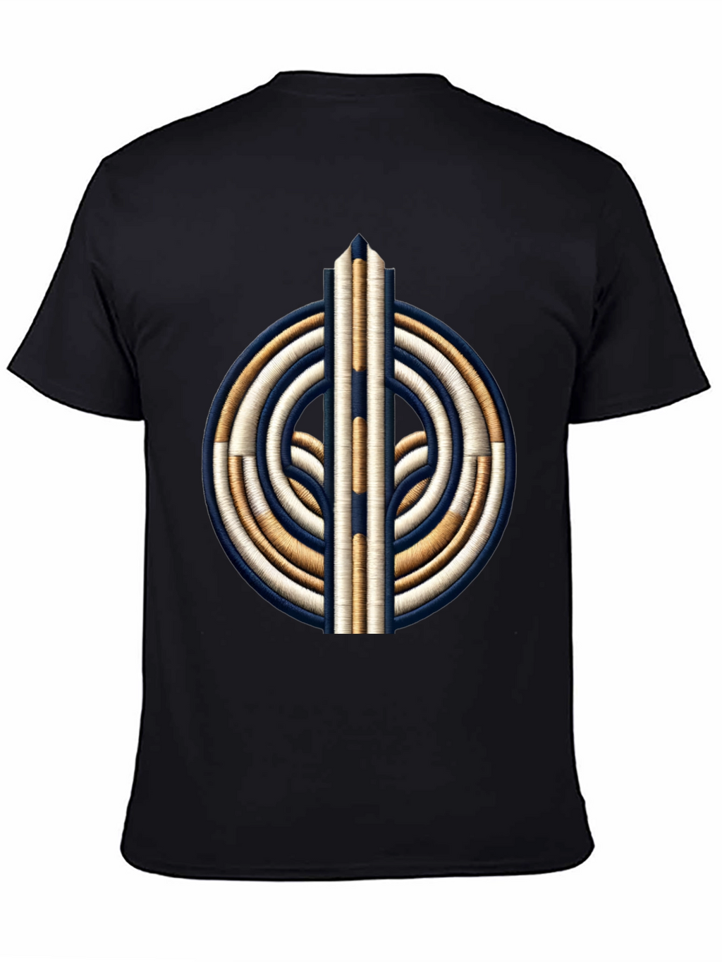 Embroidered Graphic T-Shirt - Black