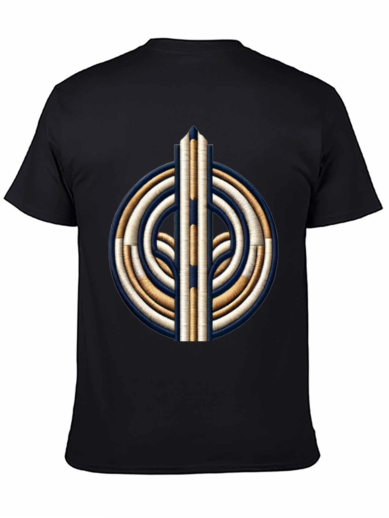 Embroidered Graphic T-Shirt - Black