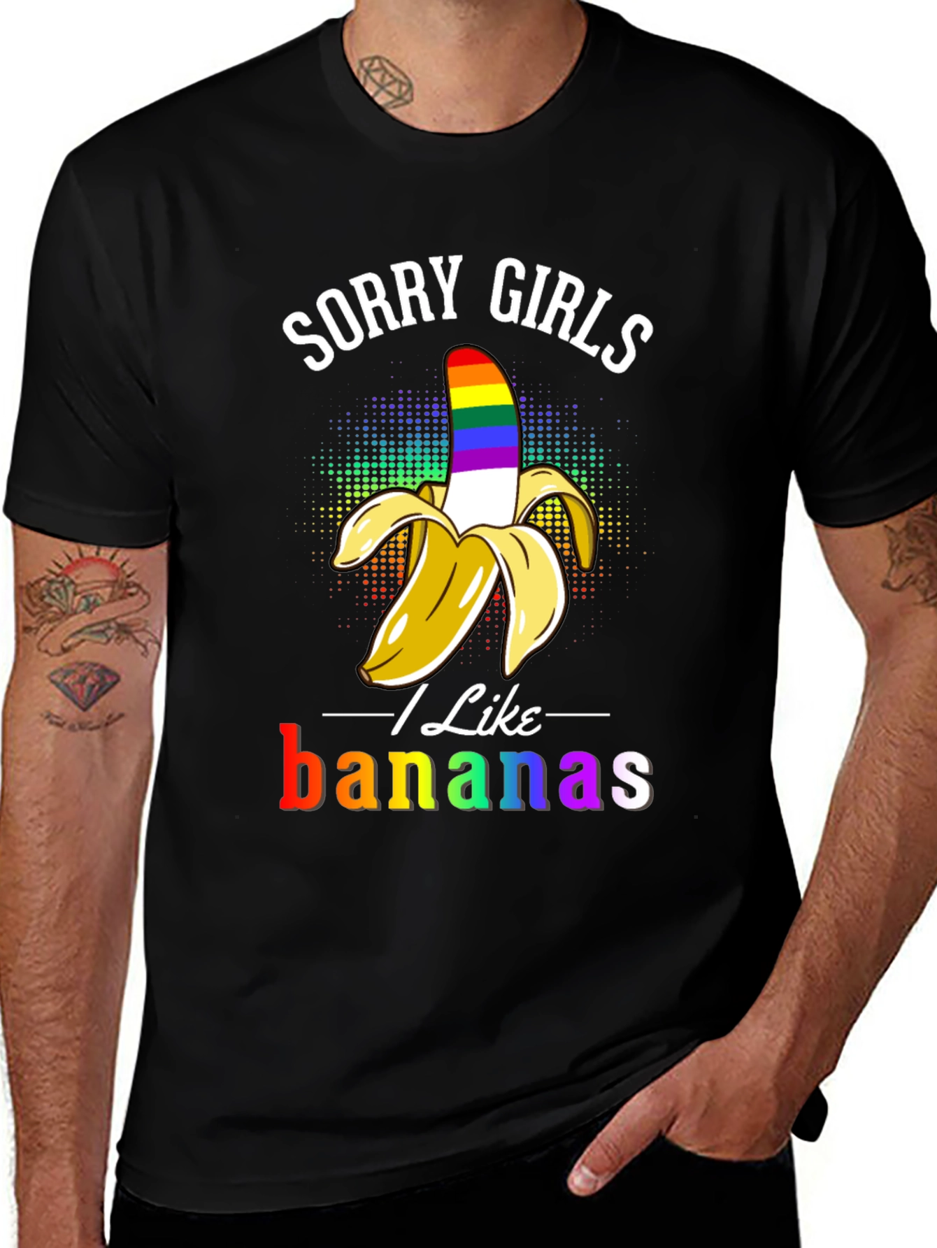 Sorry Girls I Like Bananas LGBT Pride T-Shirt