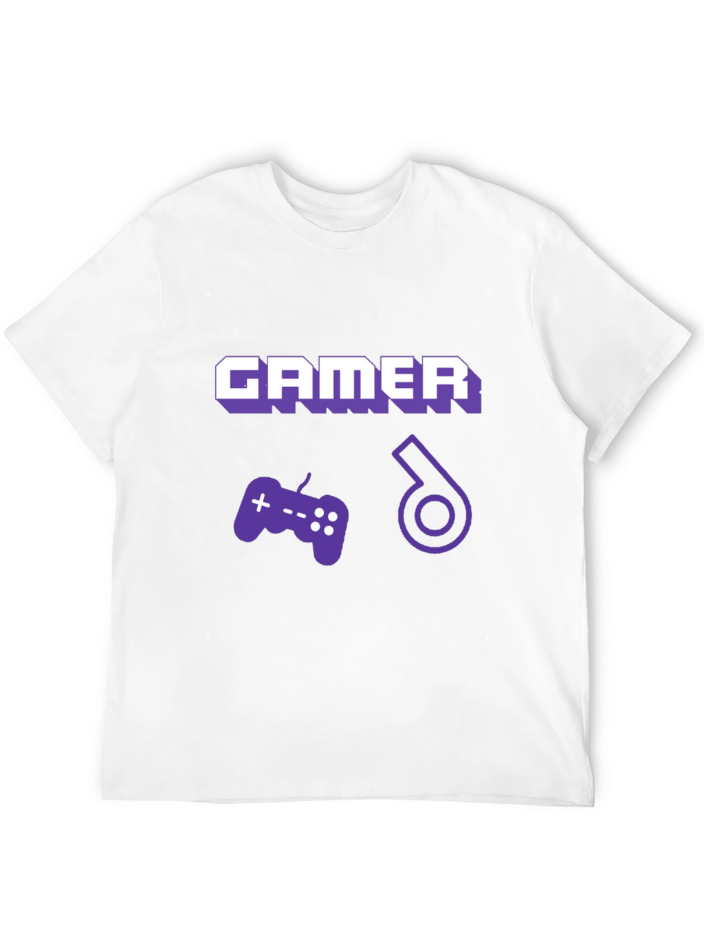 Gamer T-Shirt - Black Cotton with Graphic Design