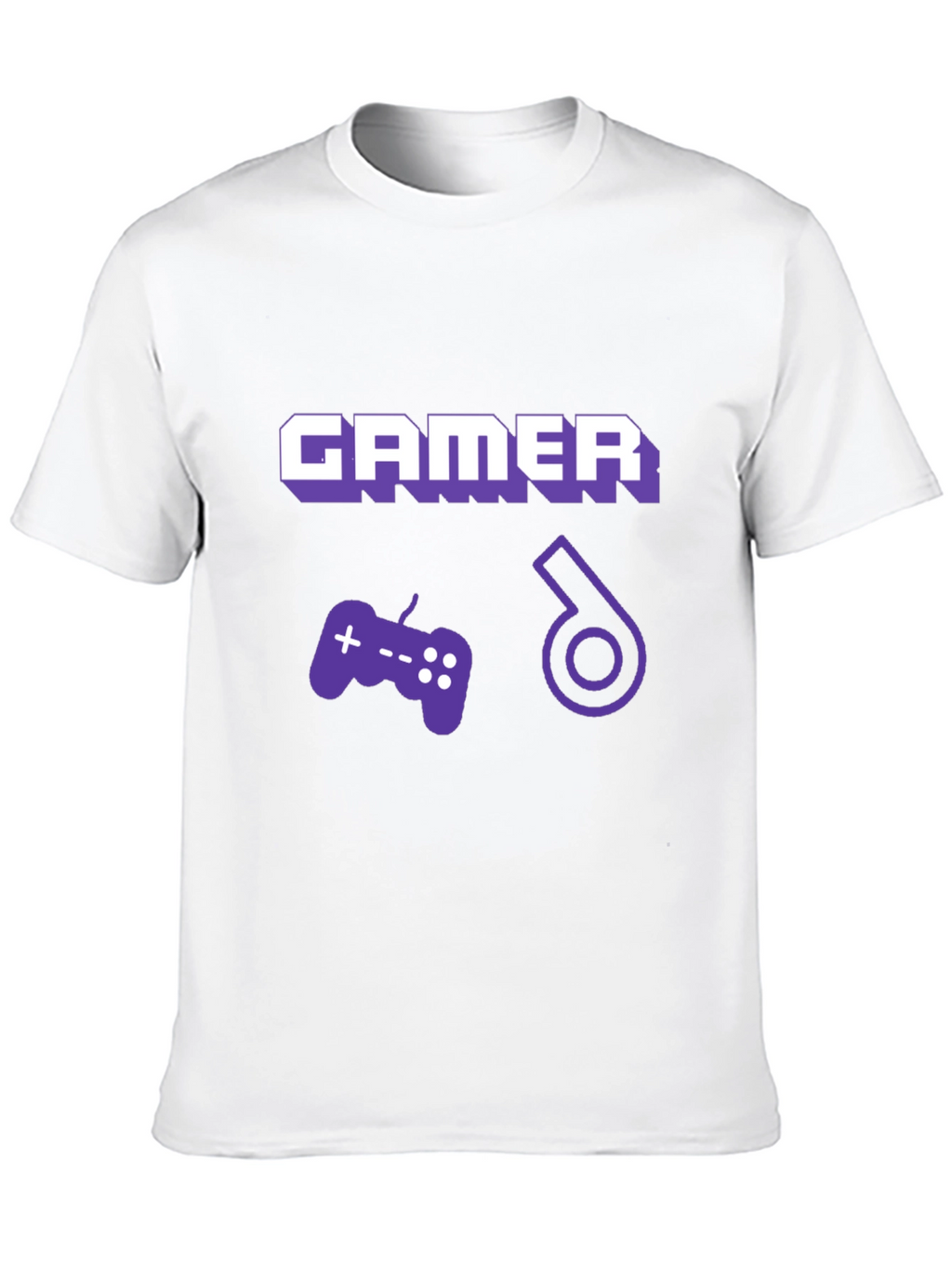 Gamer T-Shirt - Black Cotton with Graphic Design