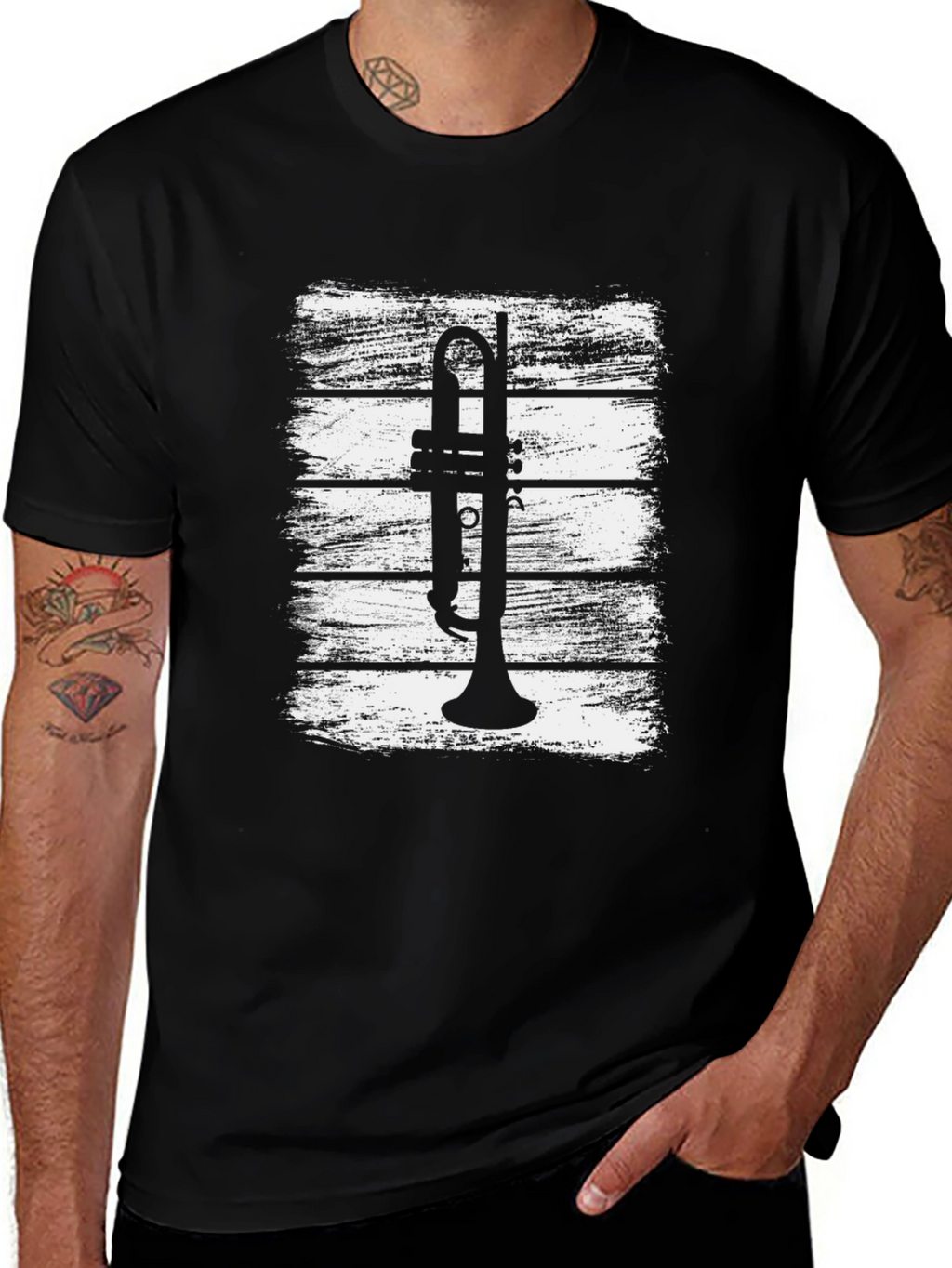 Trumpet Graphic Tee - Music Lovers T-Shirt