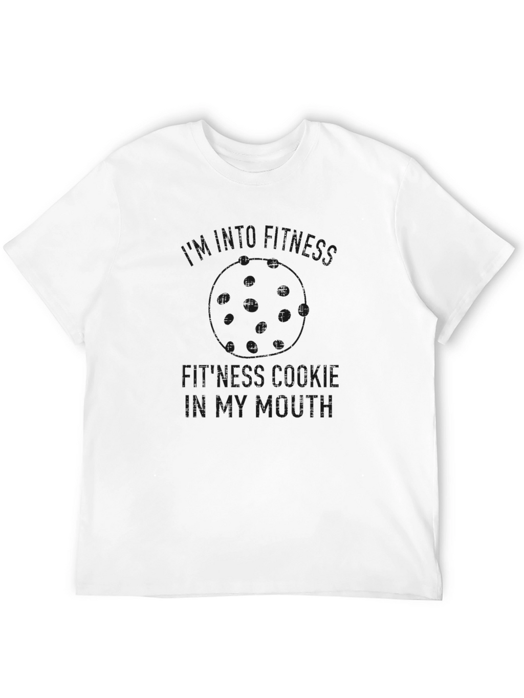 Funny Fitness Cookie Black T-Shirt
