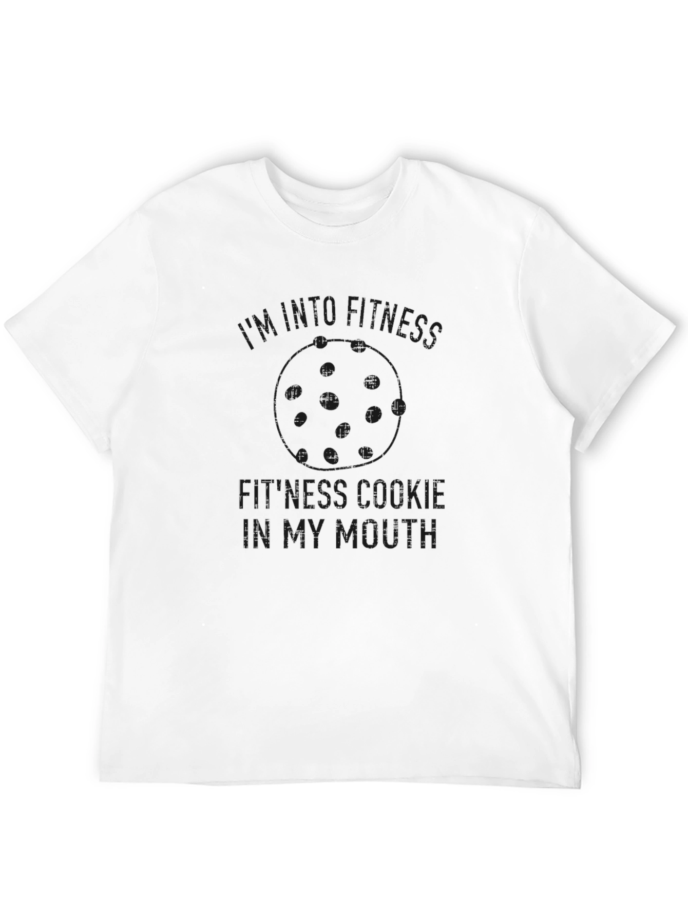 Funny Fitness Cookie Black T-Shirt