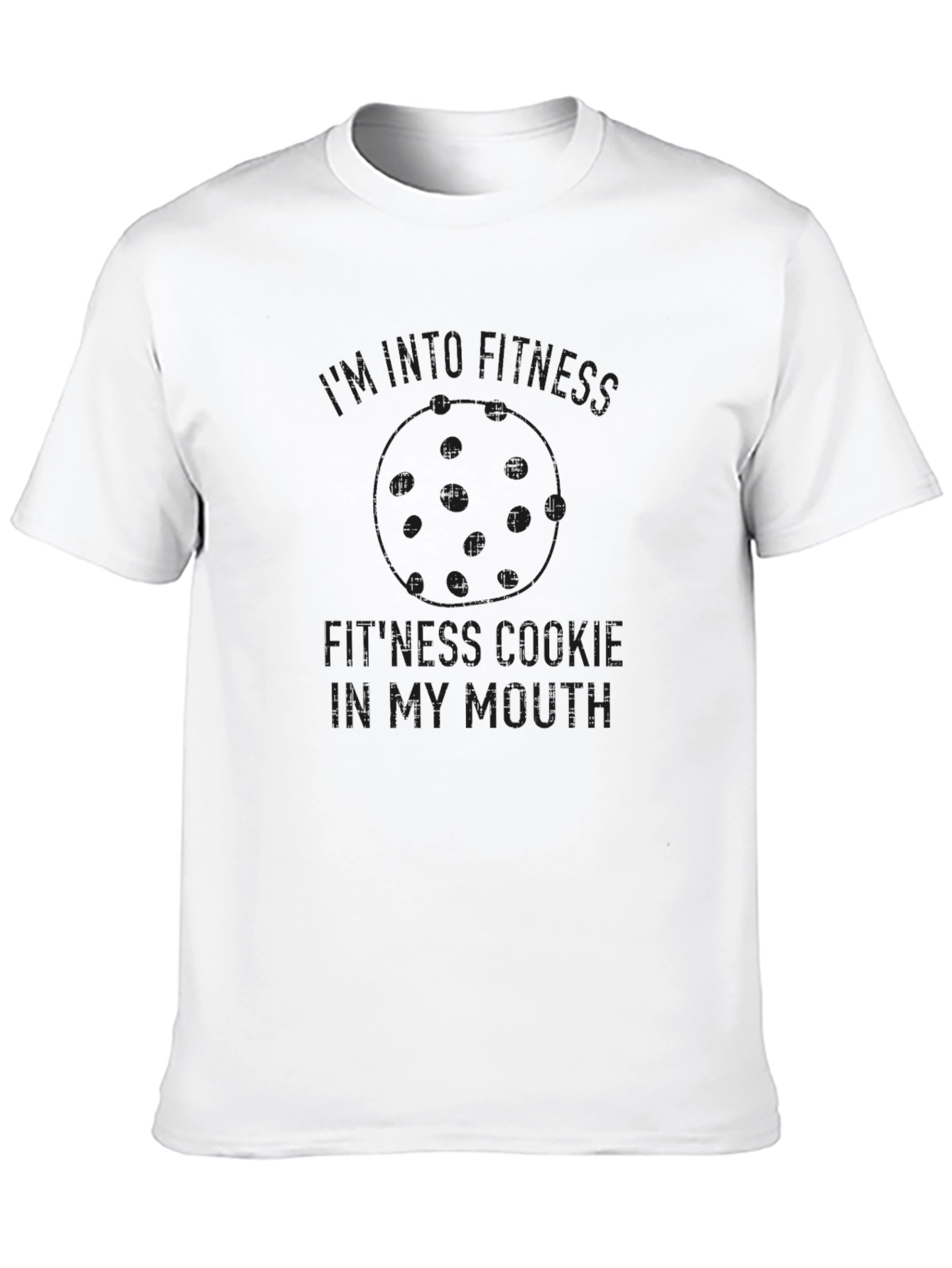 Funny Fitness Cookie Black T-Shirt