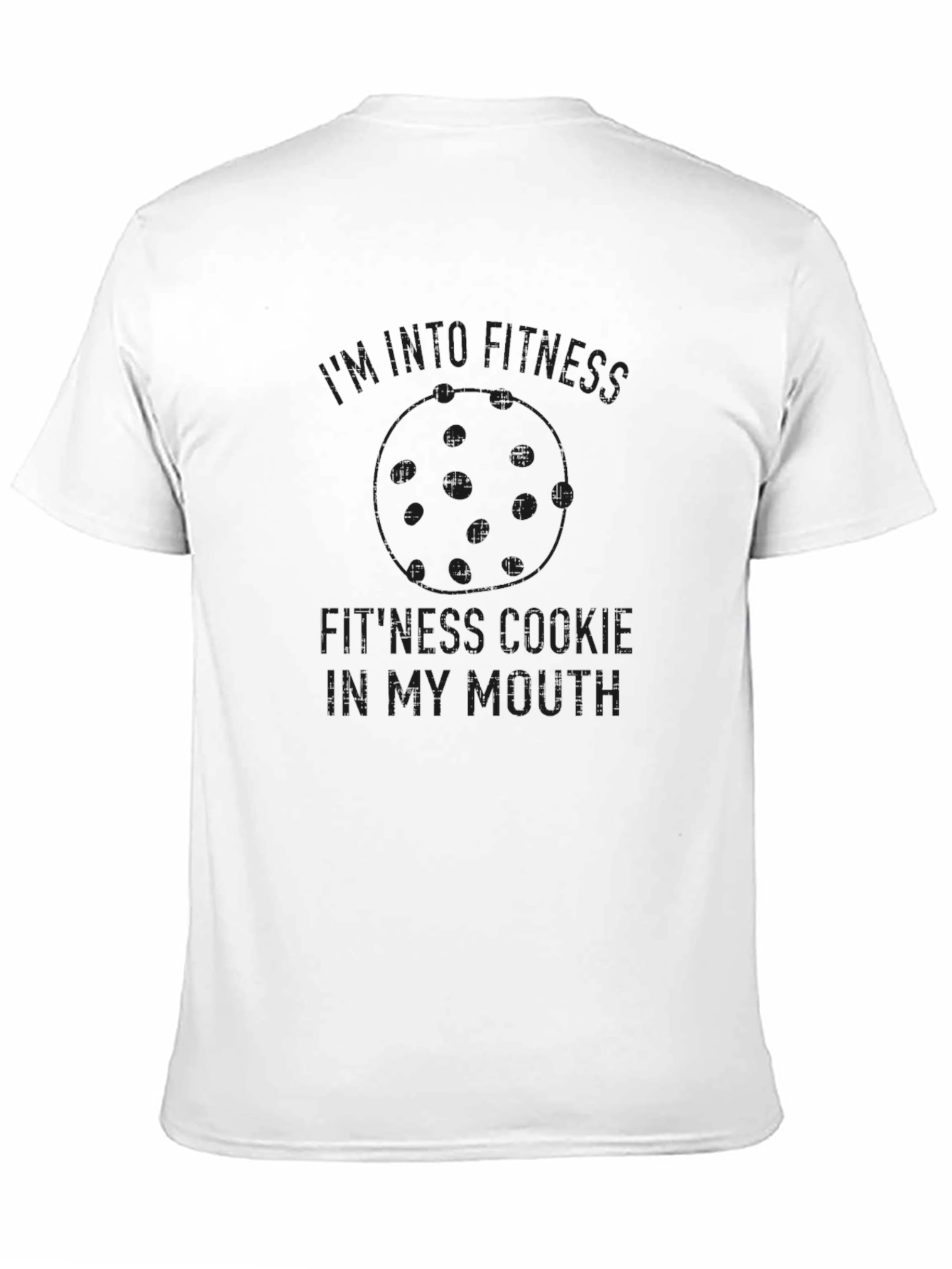 Funny Fitness Cookie Black T-Shirt
