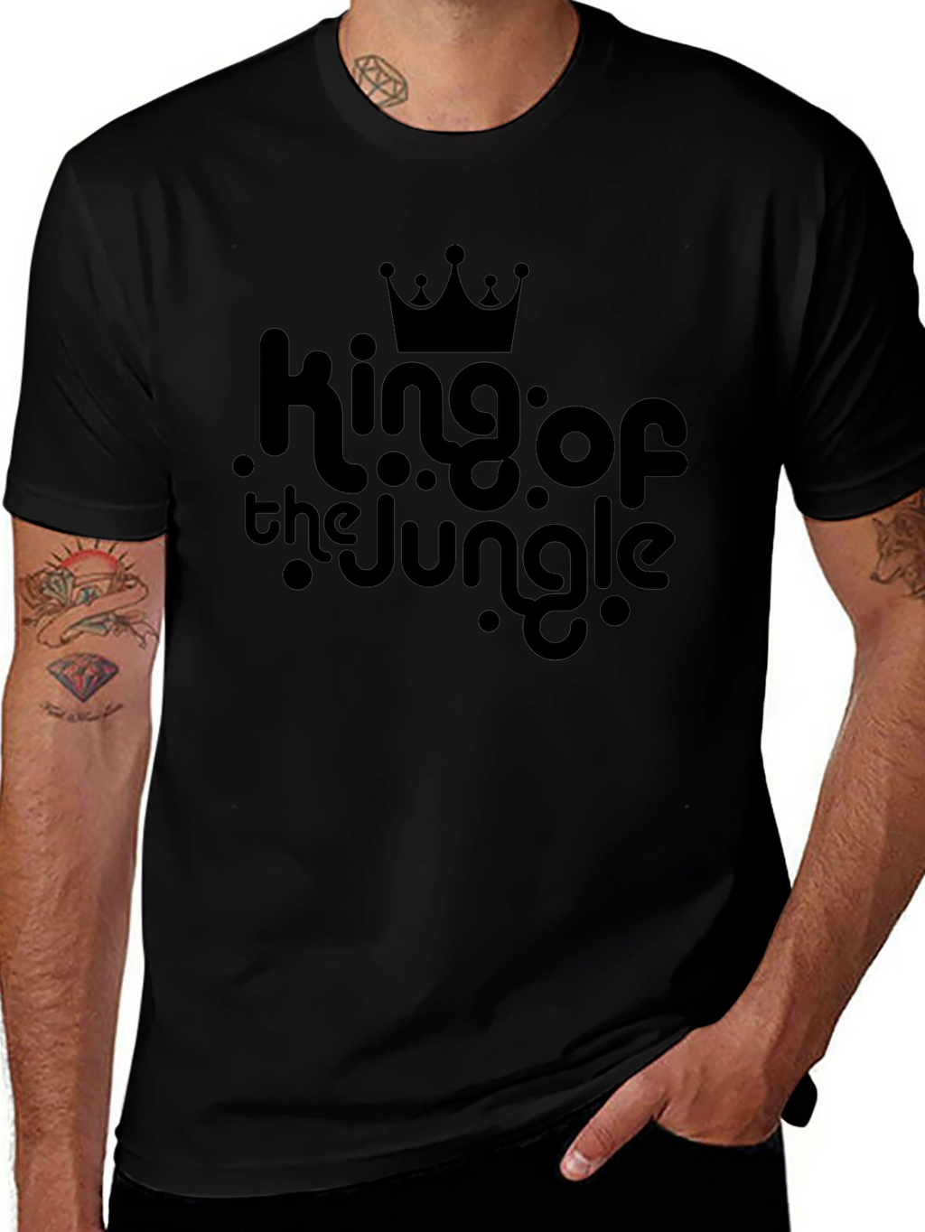 King of the Jungle Black Graphic Tee