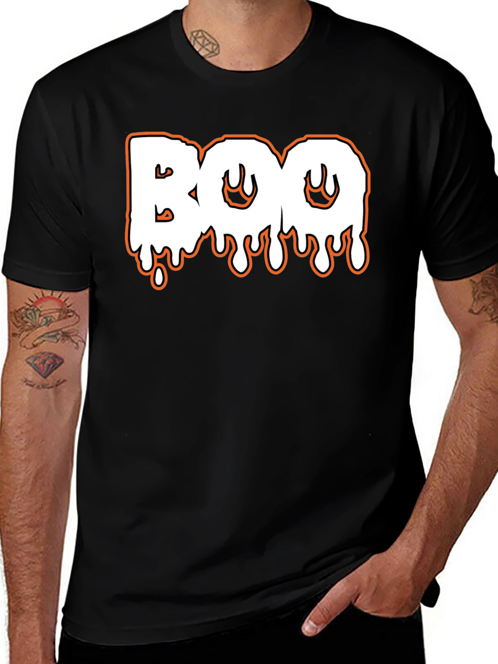 Halloween Boo Drip Graphic T-Shirt - Spooky Season