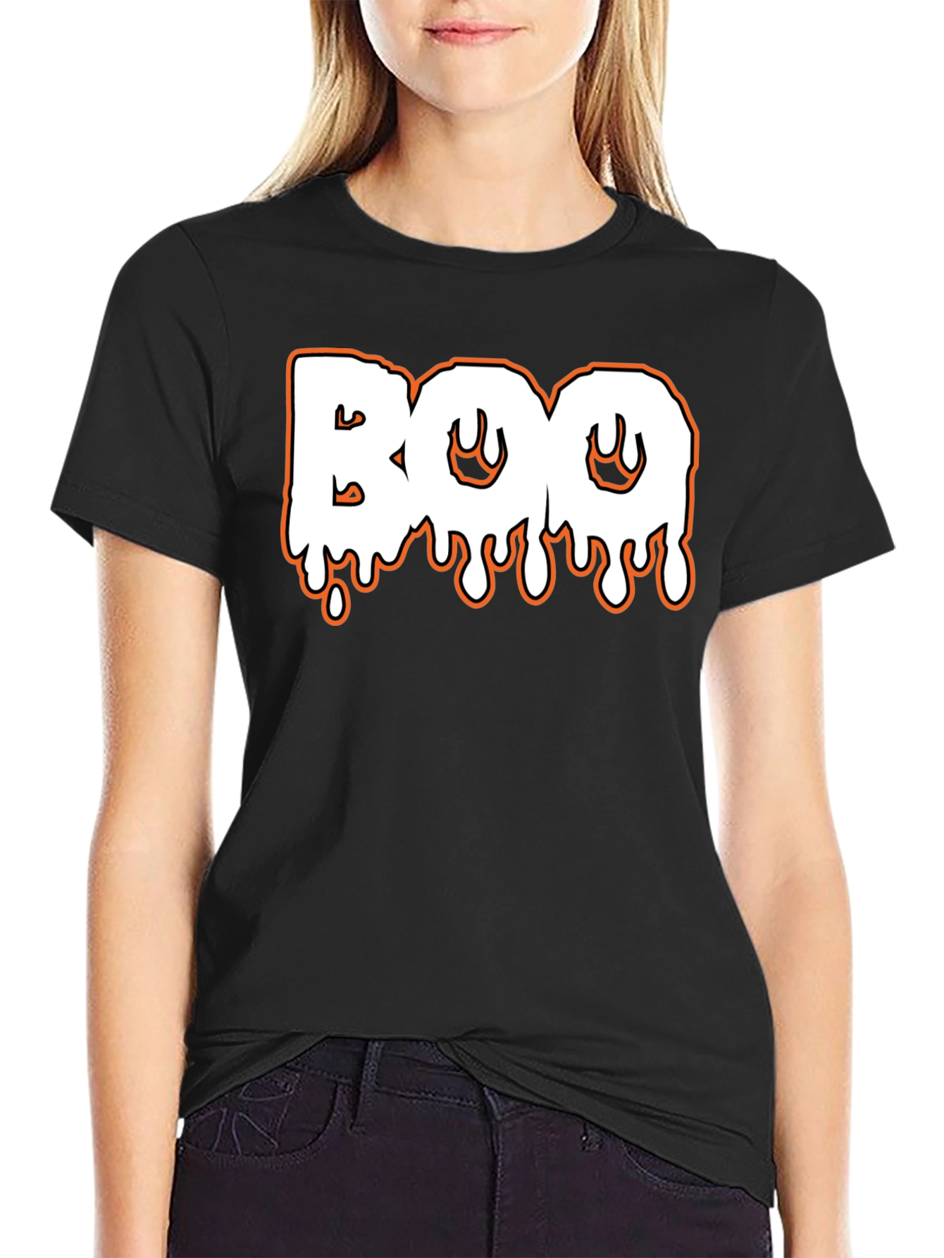 Halloween Boo Drip Graphic T-Shirt - Spooky Season