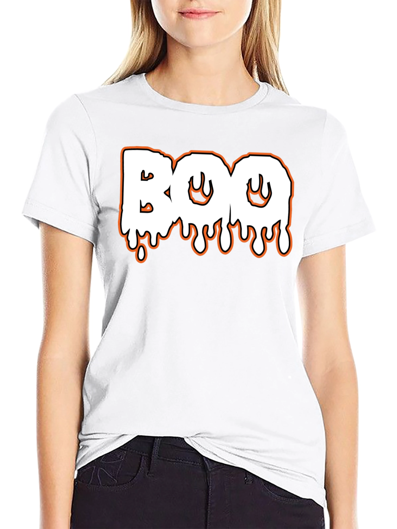 Halloween Boo Drip Graphic T-Shirt - Spooky Season