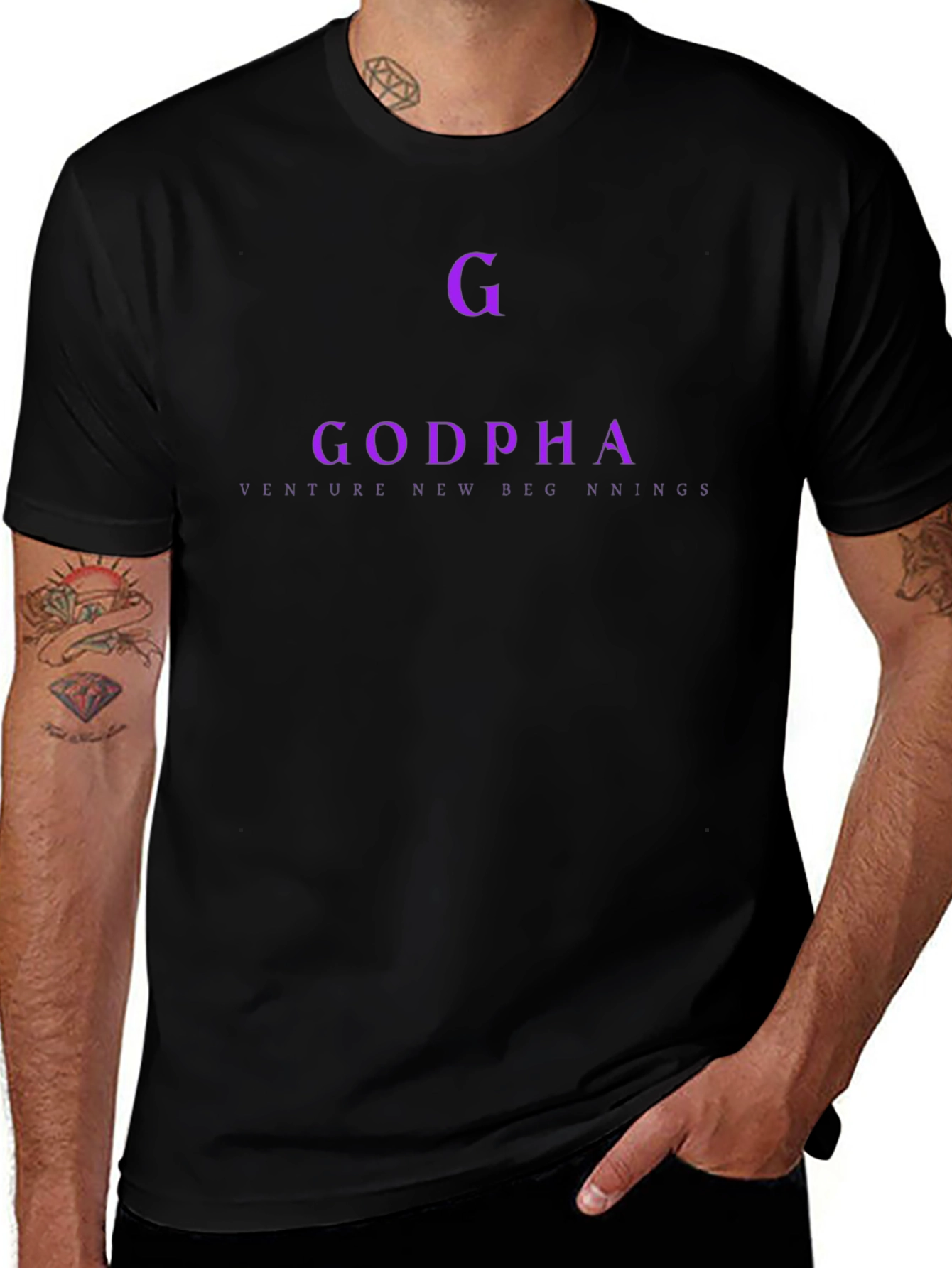 Godpha Venture New Beginnings Black T-Shirt