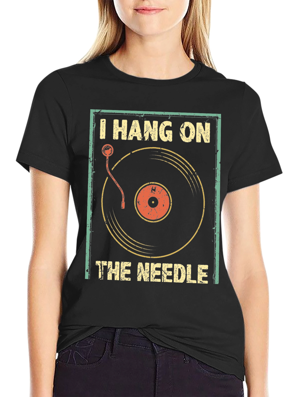 I Hang On The Needle Retro DJ T-Shirt