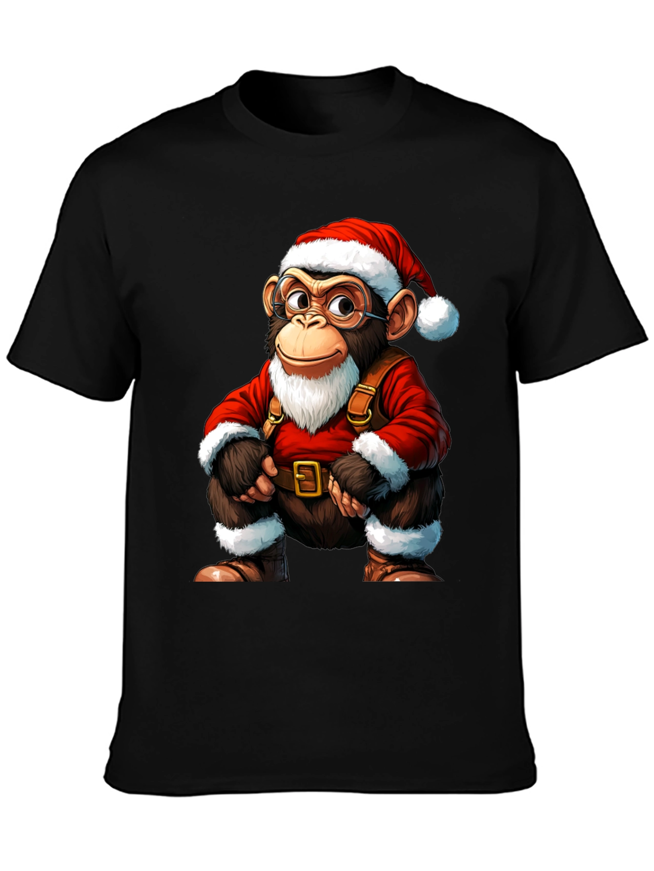 Santa Monkey T-Shirt - Holiday Cheer