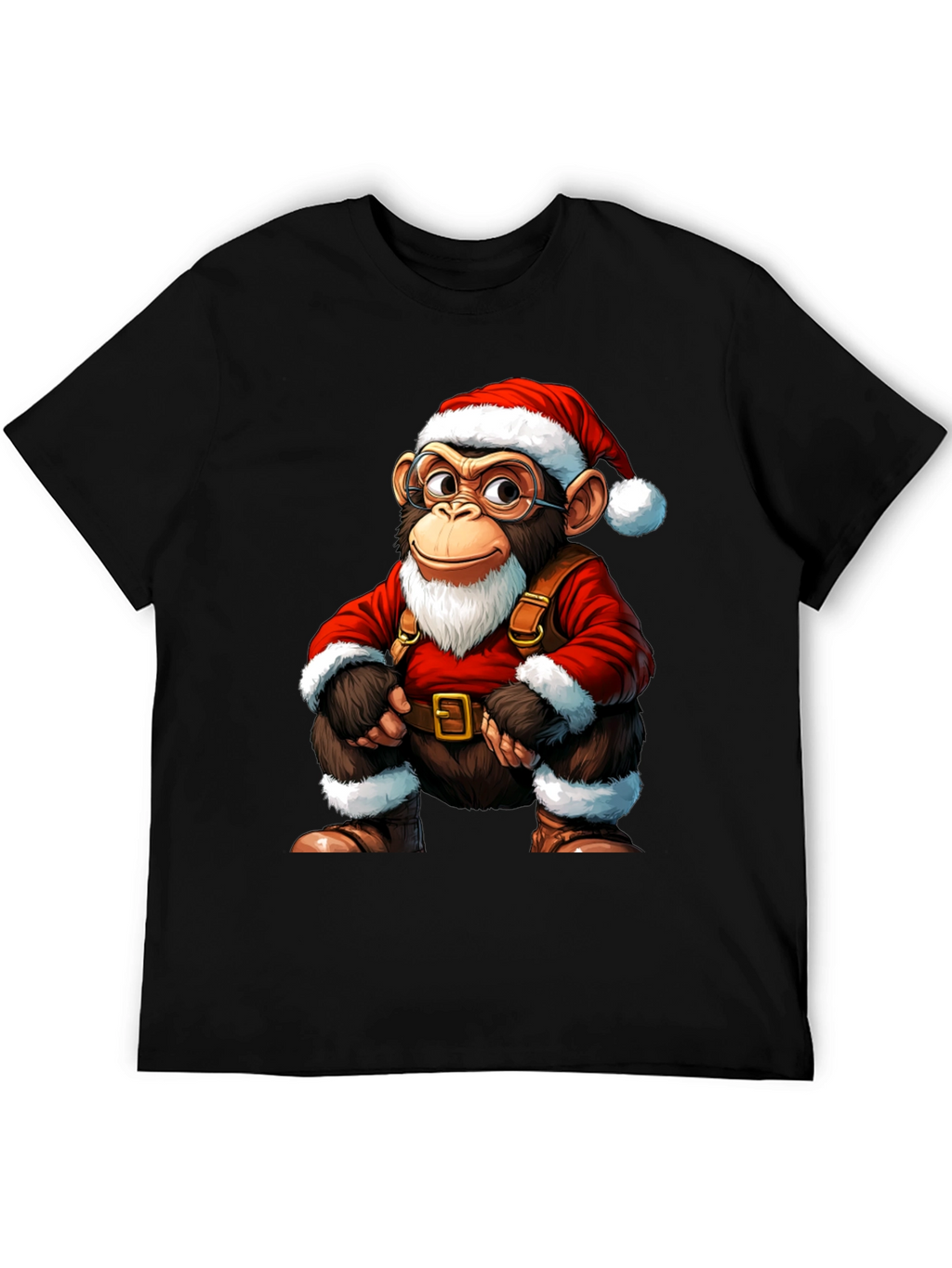 Santa Monkey T-Shirt - Holiday Cheer