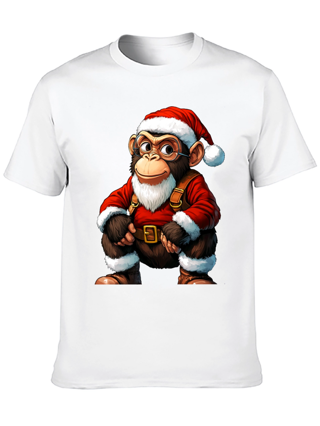 Santa Monkey T-Shirt - Holiday Cheer