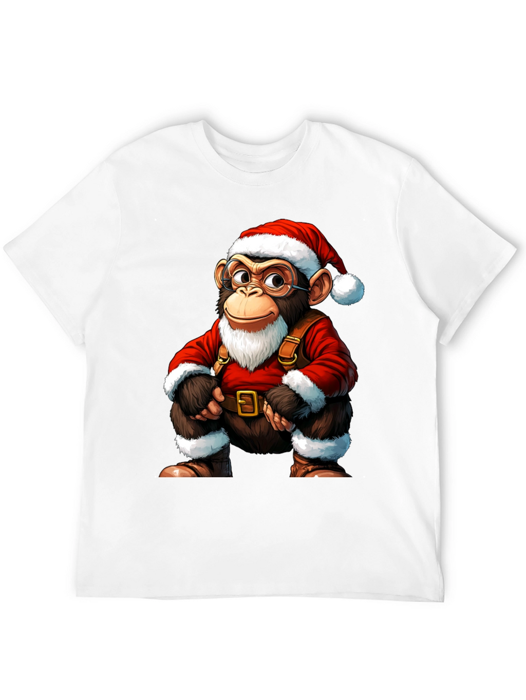 Santa Monkey T-Shirt - Holiday Cheer