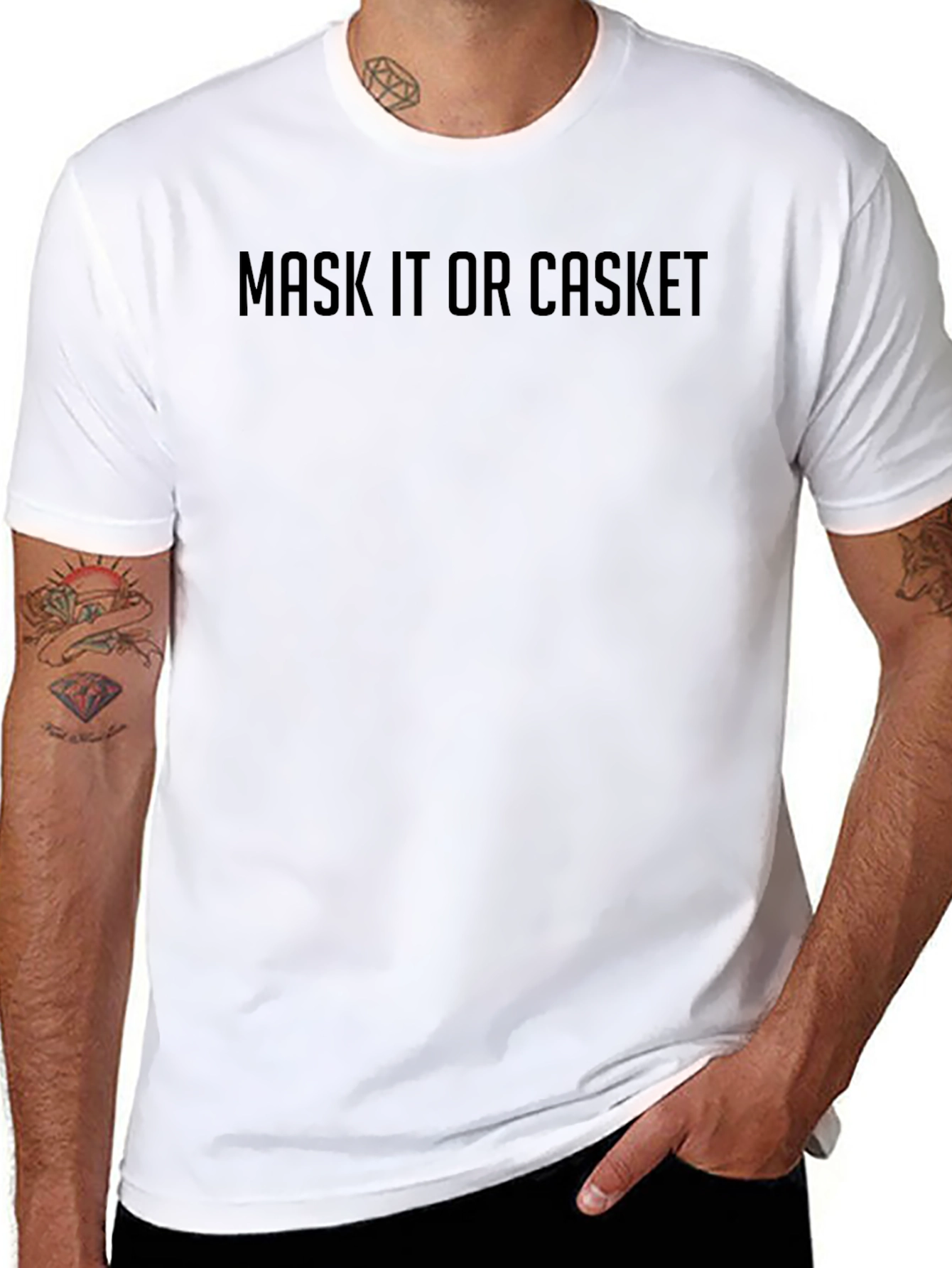 Mask It Or Casket Graphic Tee