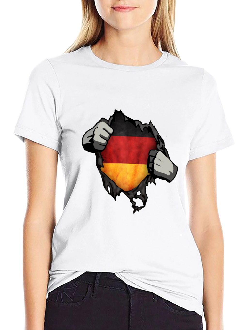 Germany Flag Ripped Shirt - Patriotic Tee