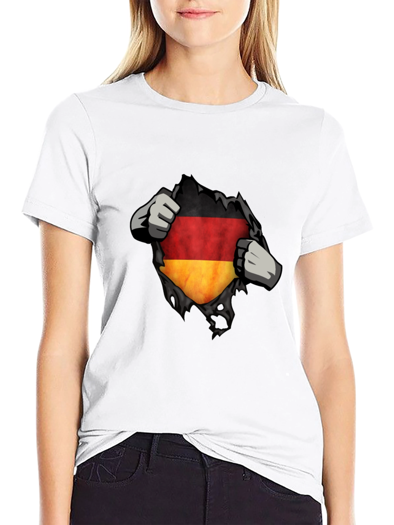 Germany Flag Ripped Shirt - Patriotic Tee