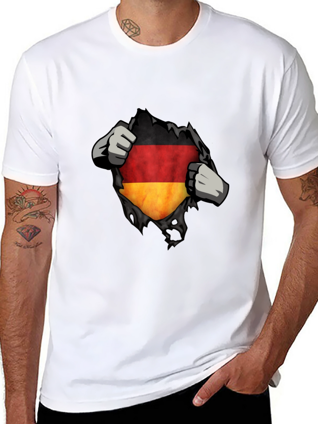 Germany Flag Ripped Shirt - Patriotic Tee