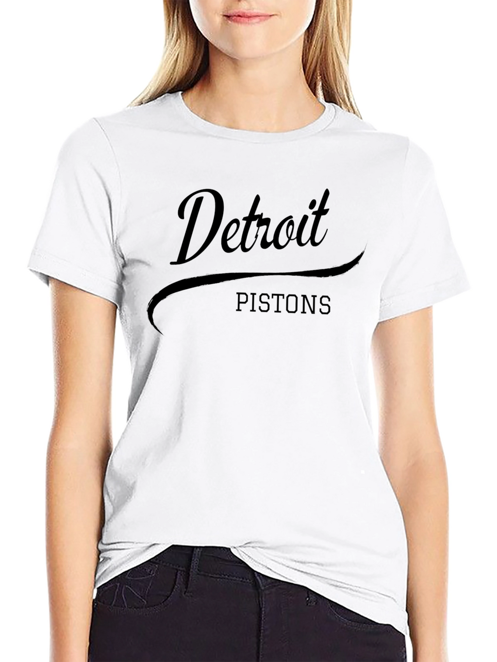 Detroit Pistons Black Graphic T-Shirt