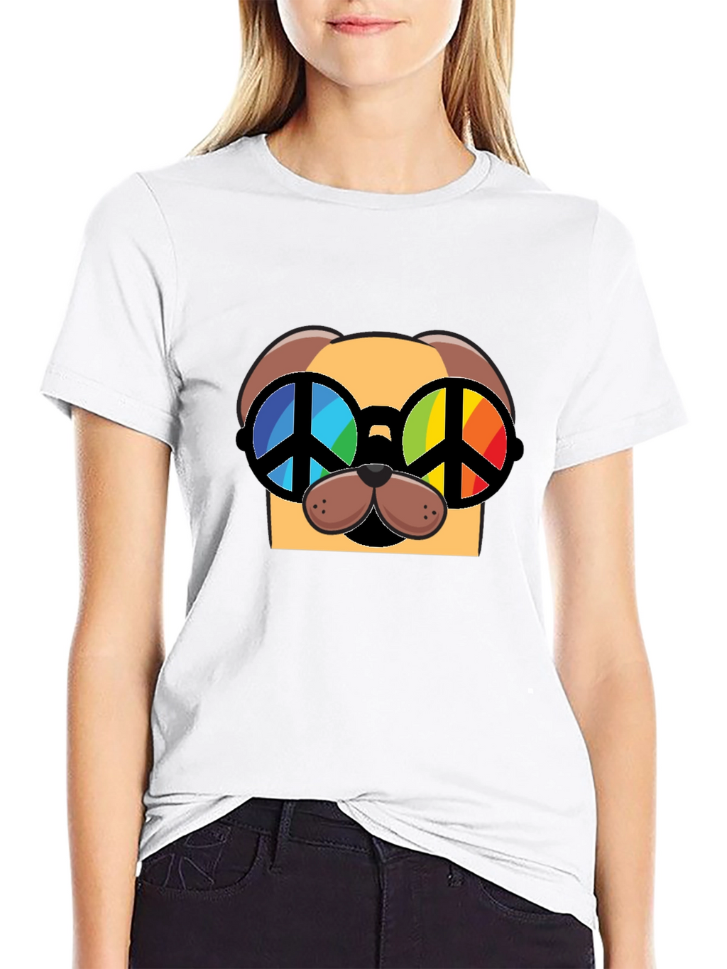 Peace Dog Graphic Tee - Stylish Unisex T-Shirt