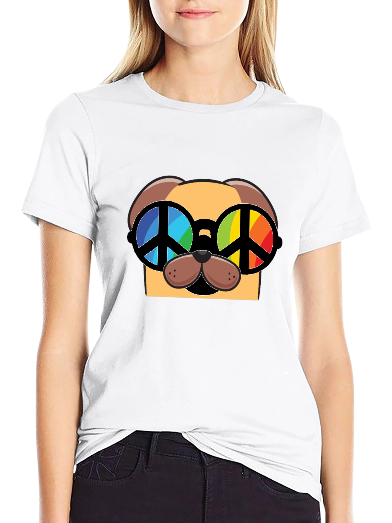 Peace Dog Graphic Tee - Stylish Unisex T-Shirt