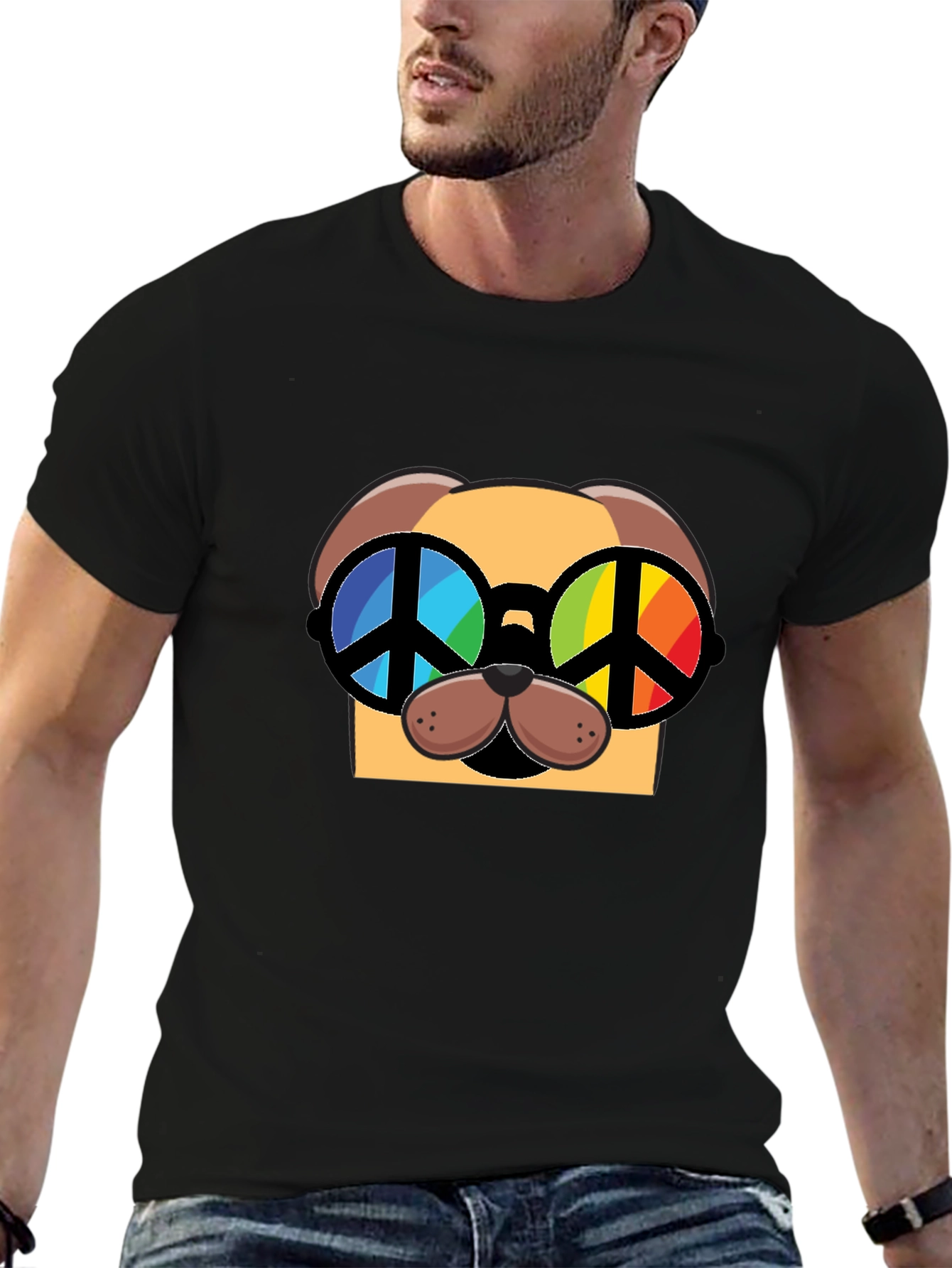 Peace Dog Graphic Tee - Stylish Unisex T-Shirt