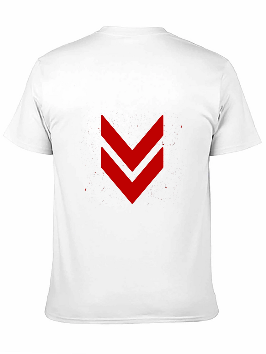 Modern Black Tee with Red Chevron Design